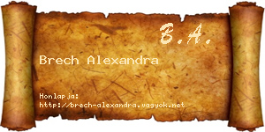 Brech Alexandra névjegykártya